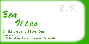 bea illes business card
